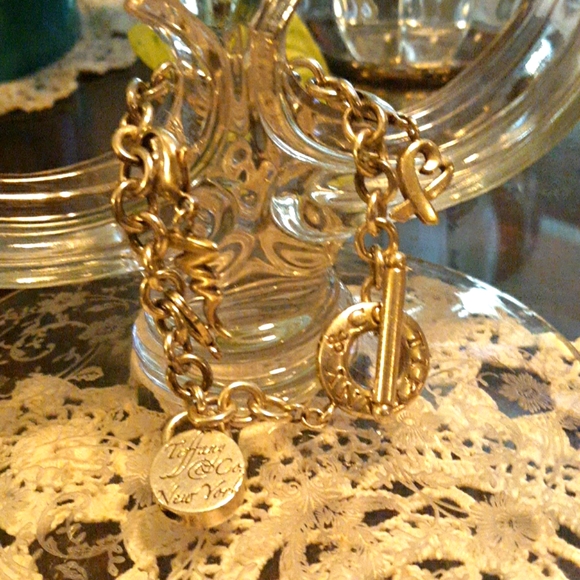 Vintage Tiffany & Co. STERLING Bracelet w 2 Charms - Picture 12 of 15